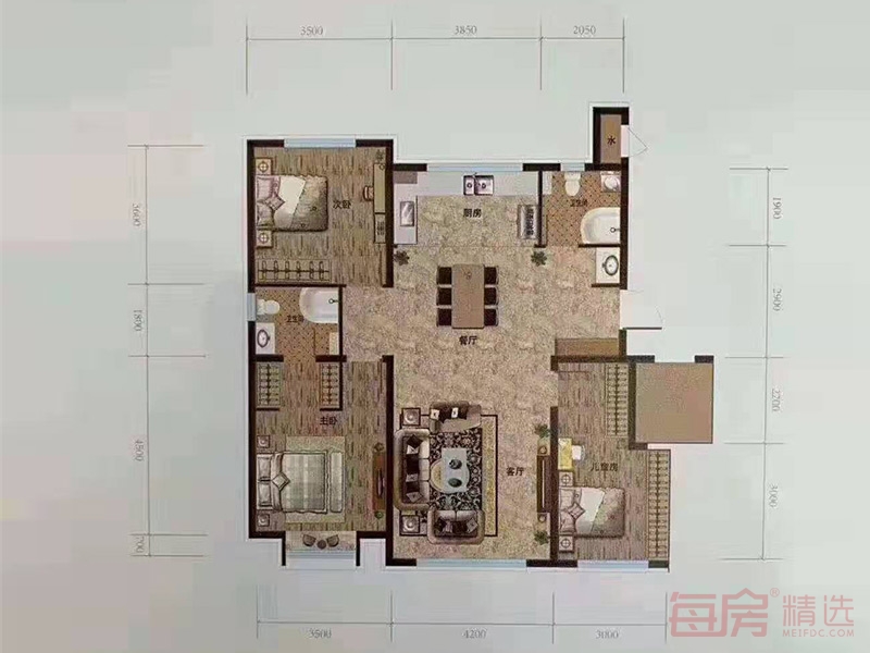新星宇广场南熙府120平户型
